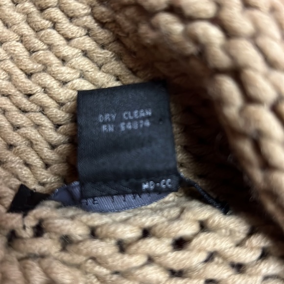 The Limited Handknit Zipper Front Cardigan, Brown, Size S - Picture 10 of 12